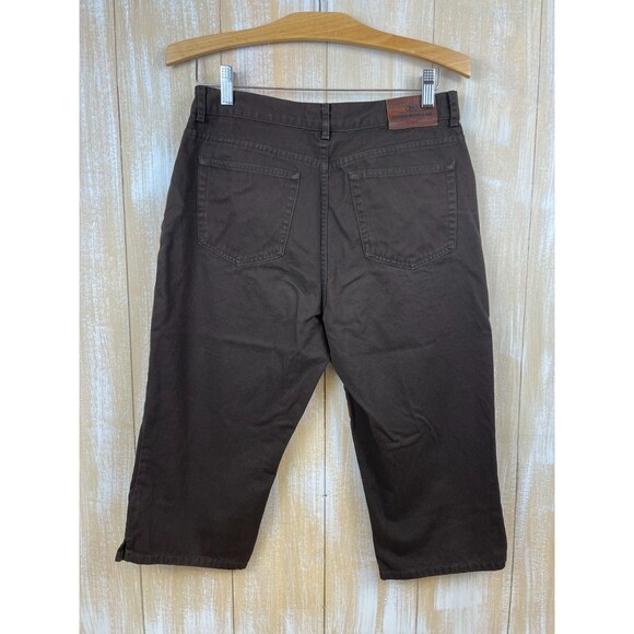 Vtg Ralph Lauren Jeans Company Petite Women’s 100% Cotton Brown Capri Pants 8P - Picture 2 of 11